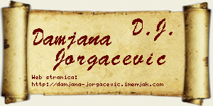 Damjana Jorgačević vizit kartica